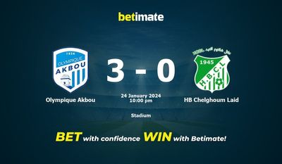 Olympique Akbou 대 HB Chelghum Laid 예측, 승률 및 베팅 팁 2024년 1월 24일