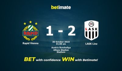 래피드 비엔나 대 LASK 린츠 예측, 승률 및 베팅 팁 2023-10-29