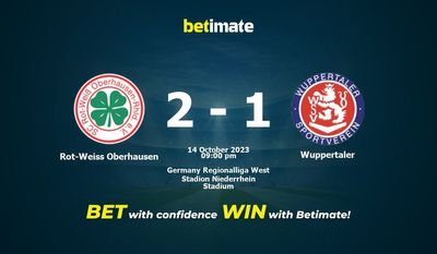 Rot-Weiss Oberhausen 대 부퍼탈러 예측, 승률 및 베팅 팁 2023년 10월 14일
