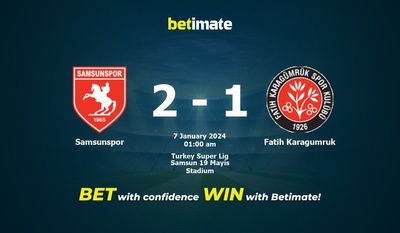 Samsunspor 대 Fatih Karagumruk 예측, 확률 및 베팅 팁