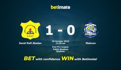 Sanat Naft Abadan 대 Malavan 예측, 승률 및 베팅 팁 2023-10-19