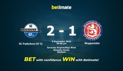 SC Paderborn 07 II 대 부퍼탈러 예측, 확률 및 베팅 팁