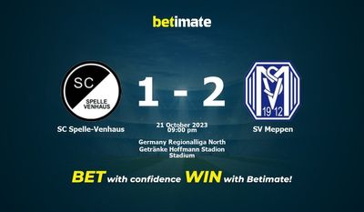 SC Spelle-Venhaus 대 SV Meppen 예측, 승률 및 베팅 팁 2023년 10월 21일