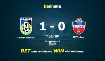 Shinnik Yaroslavl 대 FK Yenisey 예측, 확률 및 베팅 팁