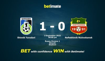 Shinnik Yaroslavl 대 Neftekhimik Nizhnekamsk 예측, 확률 및 베팅 팁