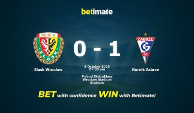 Slask Wroclaw 대 Gornik Zabrze 예측, 확률 및 베팅 팁