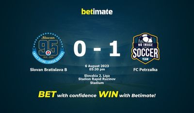 슬로반 브라티슬라바 B 대 FC 페트잘카 예측, 승률, 베팅 팁 2023-08-06