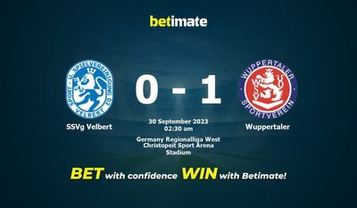 SSVg Velbert 대 부퍼탈러 예측, 확률 및 베팅 팁 2023년 9월 29일
