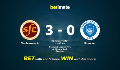 Stenhousemuir 대 Stranraer 예측, 승률 및 베팅 팁 2024년 1월 20일