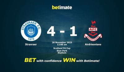 Stranraer 대 Airdrieonians 예측, 승률 및 베팅 팁 2023년 11월 25일