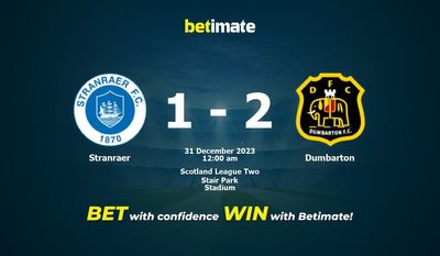 Stranraer 대 Dumbarton 예측, 승률 및 베팅 팁 2023년 12월 30일