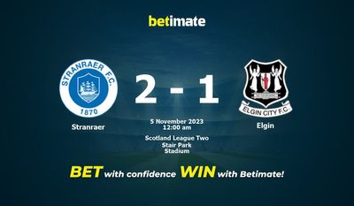 Stranraer 대 Elgin 예측, 확률 및 베팅 팁