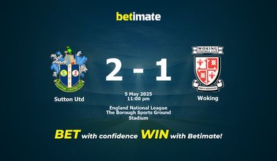 Sutton Utd vs Woking 경기 예측, 배당률 및 베팅 팁 2025년 5월 5일