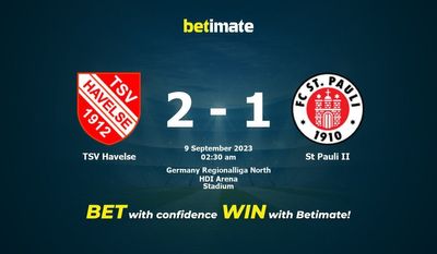 TSV Havelse 대 St Pauli II 예측, 승률 및 베팅 팁 2023년 9월 8일