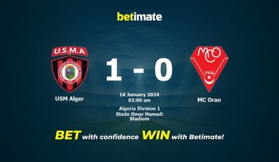 USM Alger 대 MC Oran 예측, 승률 및 베팅 팁 2024년 1월 15일