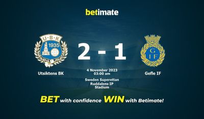 Utsiktens BK 대 Gefle IF 예측, 승률 및 베팅 팁 2023년 11월 3일