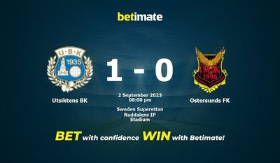 Utsiktens BK 대 Ostersunds FK 예측, 승률 및 베팅 팁