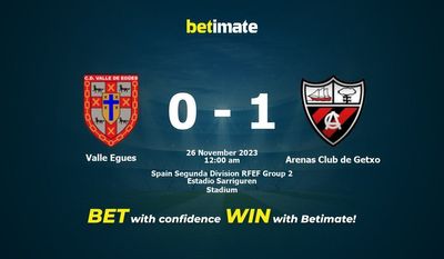 Valle Egues 대 Arenas Club de Getxo 예측, 승률 및 베팅 팁 2023-11-25