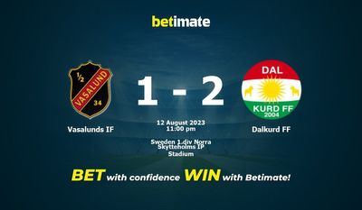 Vasalunds IF vs Dalkurd FF 예측, 승률, 베팅 팁 2023-08-12