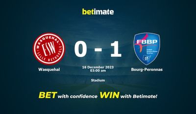 Wasquehal 대 Bourg-Peronnas 예측, 승률 & 베팅 팁 2023년 12월 15일
