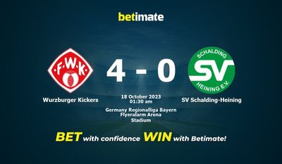 Wurzburger Kickers 대 SV Schalding-Heining 예측, 승률 및 베팅 팁 2023-10-17
