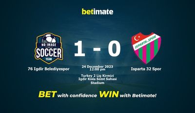 76 Igdir Belediyespor vs Isparta 32 Spor Prognozy, kursy i typy bukmacherskie 24.12.2023