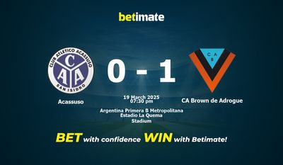 Acassuso vs CA Brown de Adrogue Prognoza, kursy i porady bukmacherskie 19.03.2025