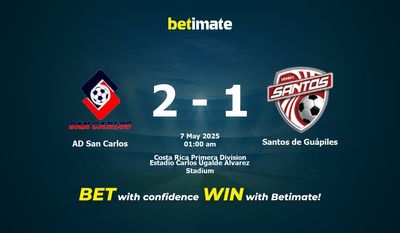 AD San Carlos vs Santos de Guápiles Prognozy, kursy i typy bukmacherskie 07.05.2025