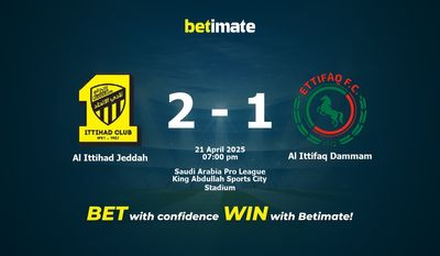 Al Ittihad Jeddah vs Al Ittifaq Dammam Prognoza, kursy i porady dotyczące zakładów 21.04.2025