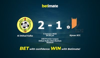 Al Ittihad Kalba vs Ajman SCC Prognoza, kursy i porady bukmacherskie 01/05/2025