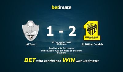 Al Taee vs Al Ittihad Jeddah przewidywania, kursy i typy bukmacherskie 30.12.2023