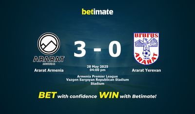 Ararat Armenia vs Ararat Erywań Prognoza, Kursy i Porady Zakładowe 28.05.2025
