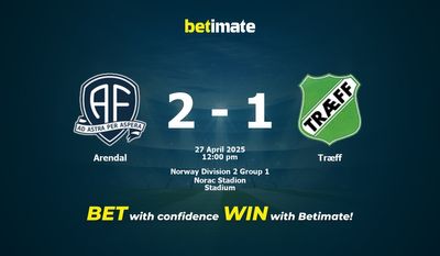 Arendal vs Træff przewidywania, kursy i typy bukmacherskie 27.04.2025