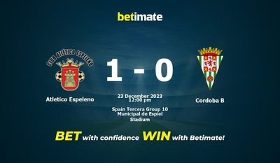 Atletico Espeleno – Cordoba B przewidywania, kursy i typy bukmacherskie 23.12.2023