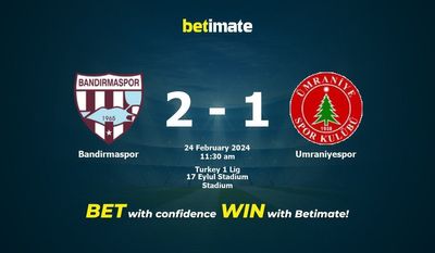 Bandirmaspor – Umraniyespor przewidywania, kursy i typy bukmacherskie 24.02.2024