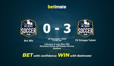 Be1 Nfa vs FK Dziugas Telsiai Prognozy, kursy i typy bukmacherskie 18.11.2023