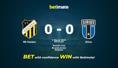 BK Hacken vs Sirius Prognoza, kursy i porady bukmacherskie 03/01/2025