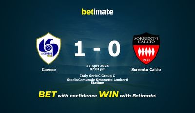 Cavese vs Sorrento Calcio przewidywania, kursy i typy bukmacherskie 27.04.2025