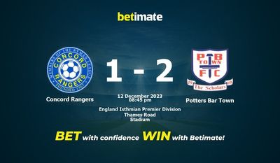 Concord Rangers – Potters Bar Town prognozy, kursy i typy bukmacherskie 12.12.2023