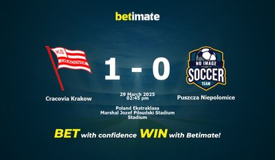 Cracovia Kraków vs Puszcza Niepołomice Prognozy, kursy i typy bukmacherskie 29.03.2025