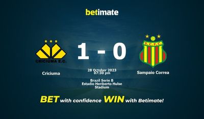 Criciuma vs Sampaio Correa prognozy, kursy i typy bukmacherskie 28.10.2023