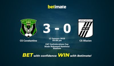 CS Constantine vs CS Sfaxien Prognoza, kursy i porady bukmacherskie 01/12/2025