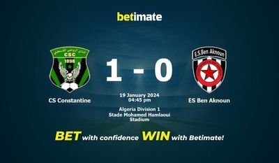 CS Constantine – ES Ben Aknoun przewidywania, kursy i typy bukmacherskie 19.01.2024