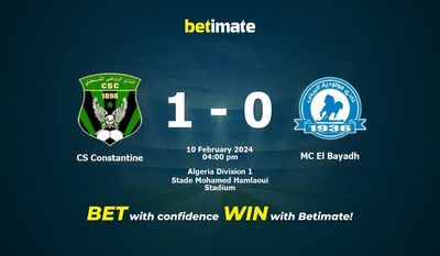 CS Constantine vs MC El Bayadh przewidywania, kursy i typy bukmacherskie 02.10.2024