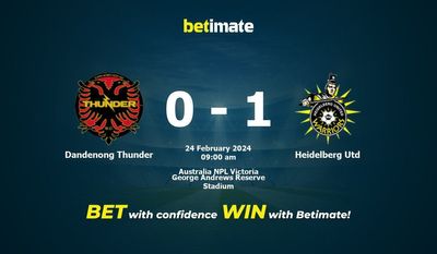 Dandenong Thunder vs Heidelberg Utd przewidywania, kursy i typy bukmacherskie 24.02.2024