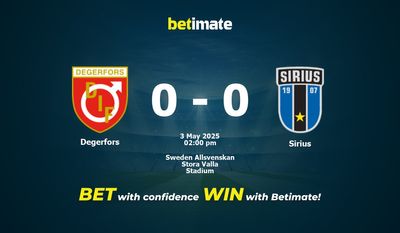Degerfors vs Sirius Prognoza, kursy i porady bukmacherskie 05/03/2025