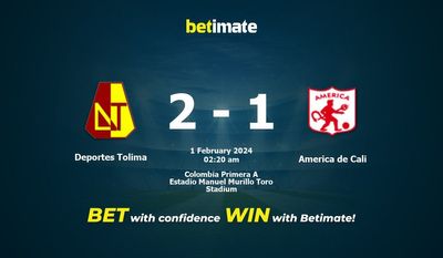 Deportes Tolima vs America de Cali Prognozy, kursy i typy bukmacherskie 02.01.2024
