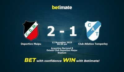 Deportivo Maipu vs Club Atletico Temperley przewidywania, kursy i typy bukmacherskie 11.12.2023