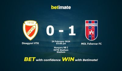 Diosgyori VTK vs MOL Fehervar FC Prognozy, kursy i typy bukmacherskie 24.02.2024
