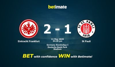 Eintracht Frankfurt vs St Pauli Prognoza, kursy i porady bukmacherskie 05/11/2025